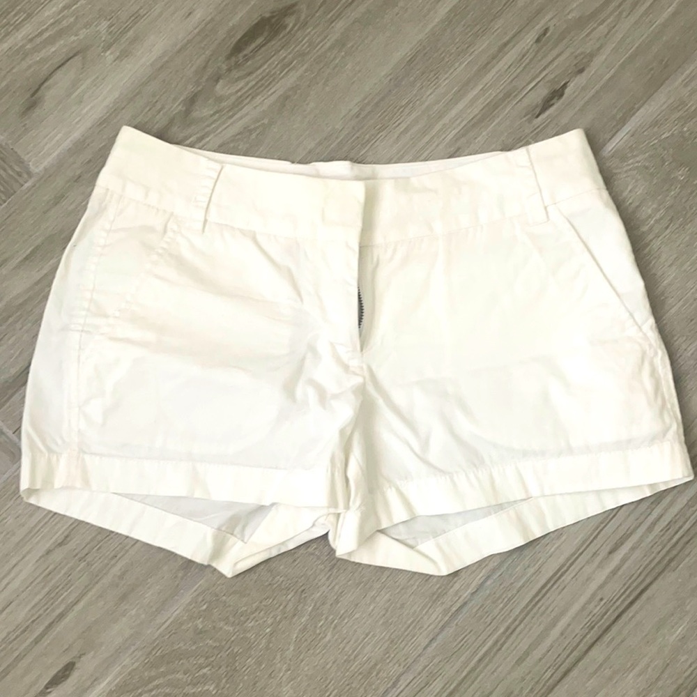 J crew size 0 white shorts